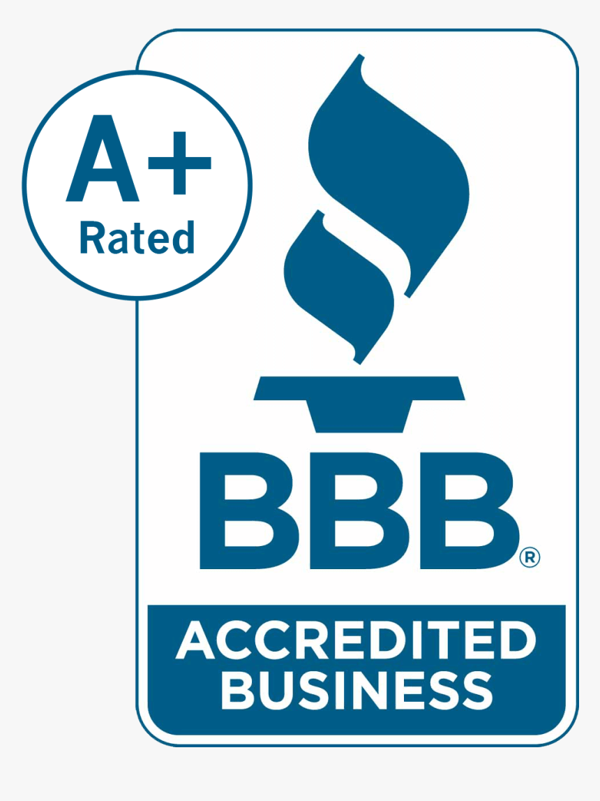 BBB Accredited Business logo with A+ Rated badge.